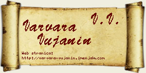 Varvara Vujanin vizit kartica